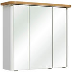 SPIEGELSCHRANK 80/72/20 cm  - Chromfarben/Eichefarben, KONVENTIONELL, Glas/Holzwerkstoff (80/72/20cm) - Xora