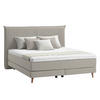 BOXSPRINGBETT 180/200 cm  in Taupe  - Taupe/Eichefarben, Design, Holzwerkstoff/Textil (180/200cm) - home24