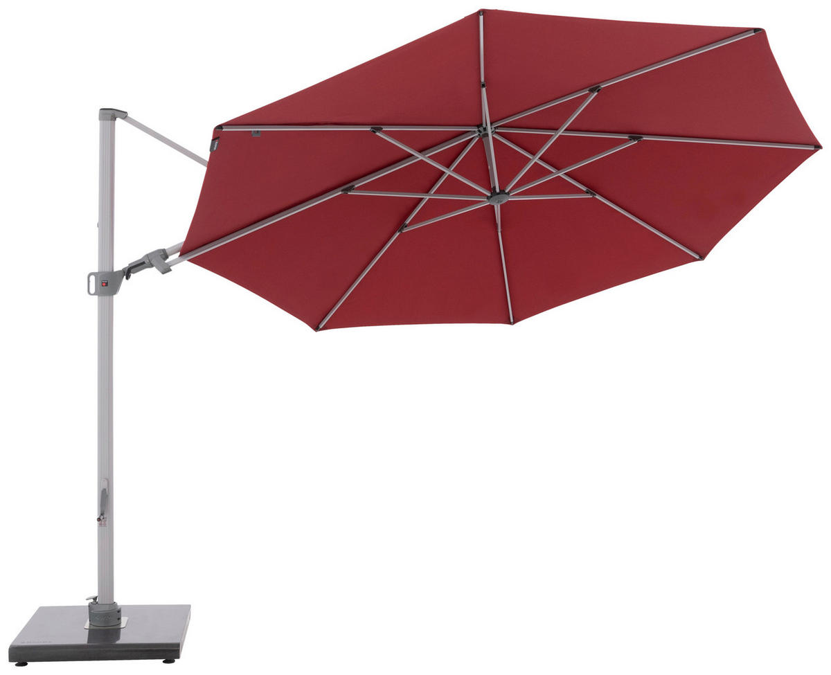 AMPELSCHIRM  340/340 cm  - Bordeaux/Silberfarben, Basics, Textil/Metall (340/340cm) - Doppler