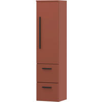 MIDISCHRANK 30/129,6/32,5 cm  - Rotbraun/Schwarz, KONVENTIONELL, Glas/Holzwerkstoff (30/129,6/32,5cm) - Belluti