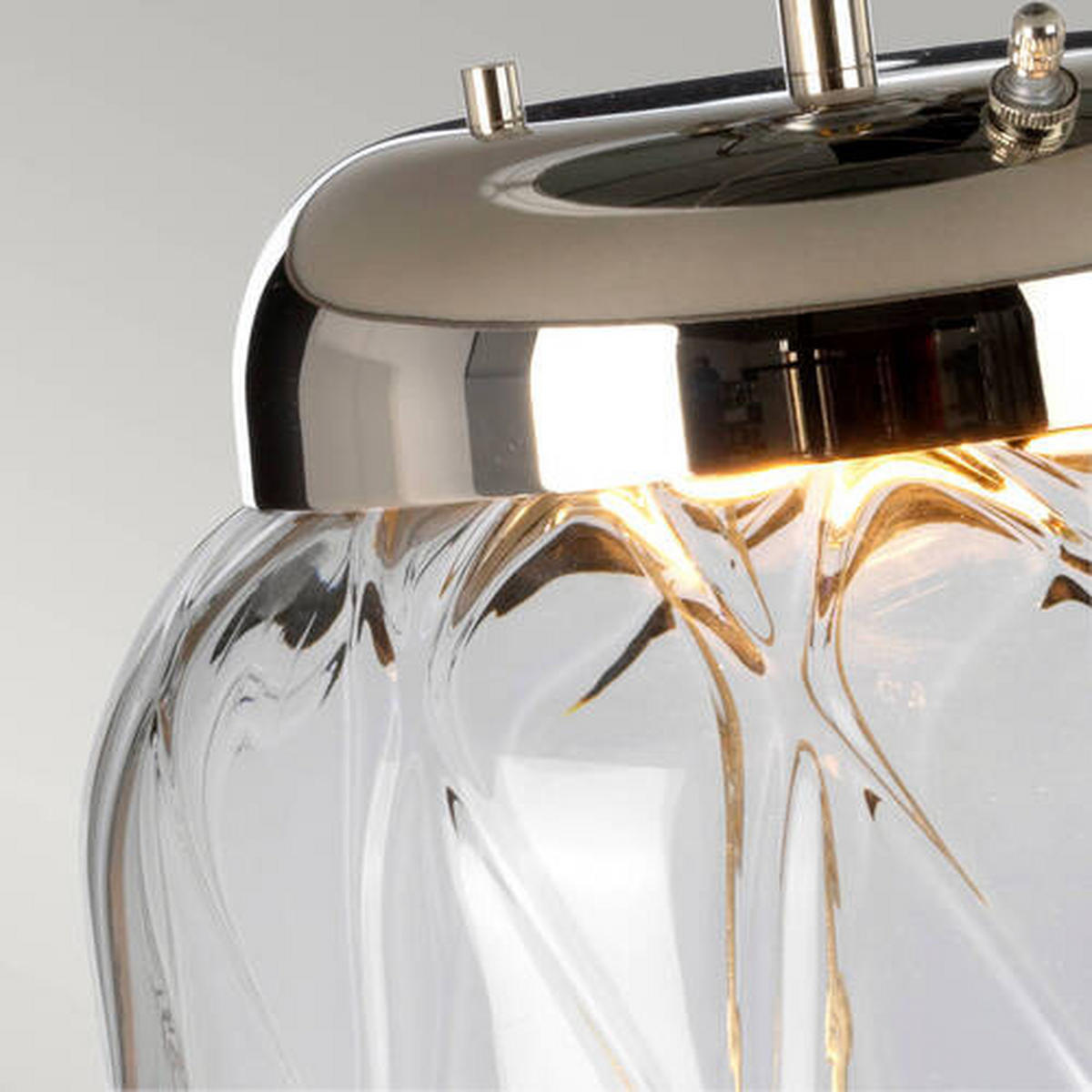 NAMIZNA SVETILKA  Elstead Sola      41/67.5 cm       - barve niklja/prozorno, Design, kovina/steklo (41/67.5cm) - Elstead Lighting