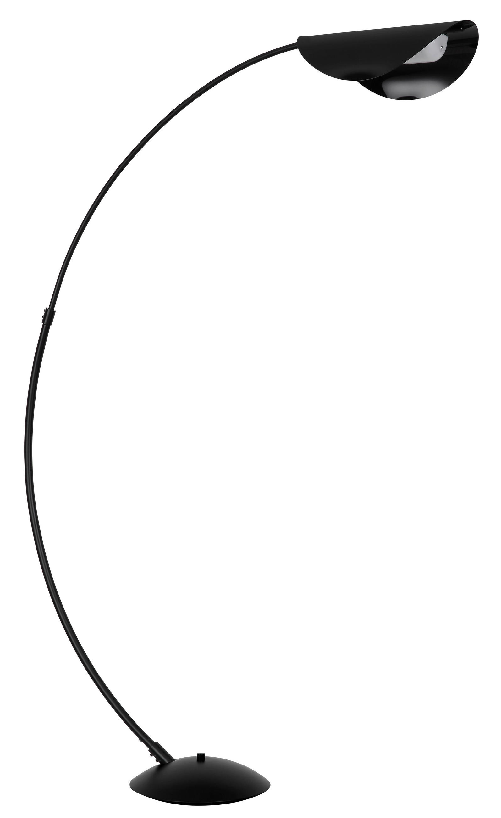 LED-STEHLEUCHTE ROBLES 124/35/182 cm   - Schwarz/Grau, Design, Kunststoff/Metall (124/35/182cm) - Globo