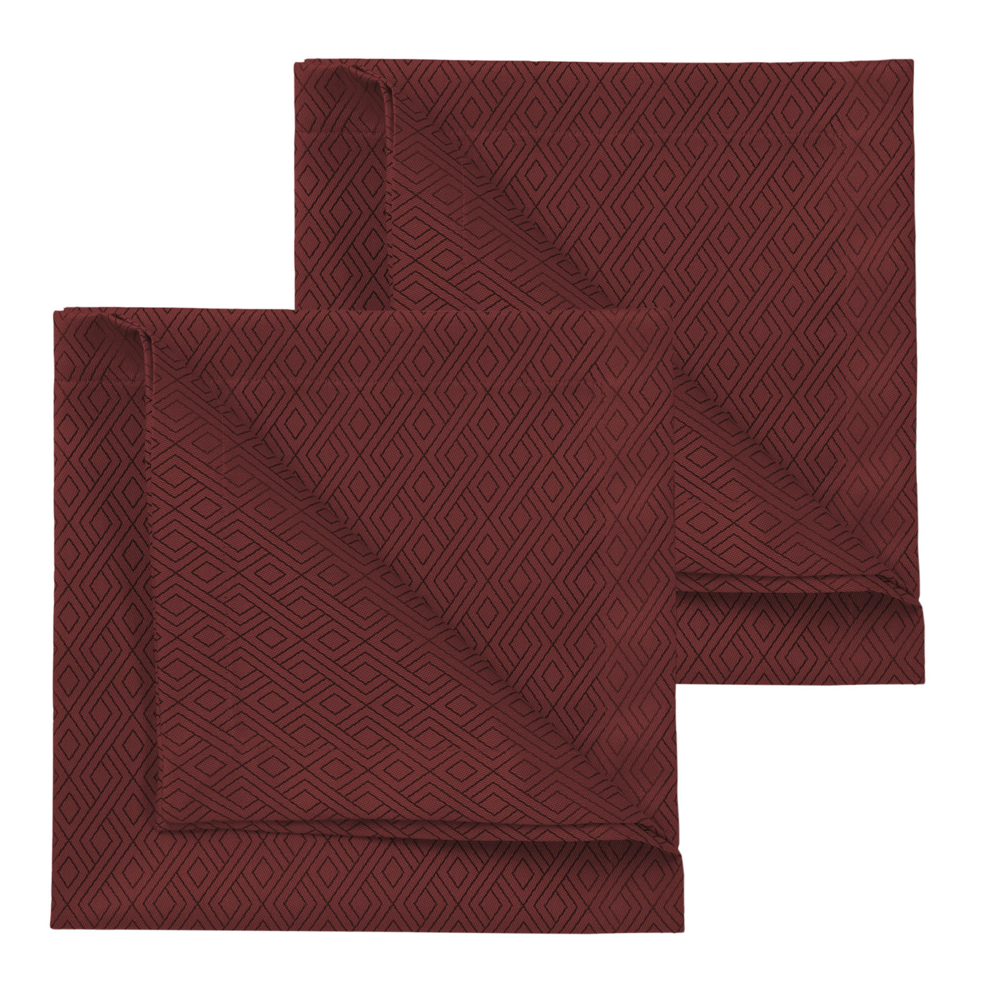 SERVIETTE 2ER SET 50/50 cm   - Rot, Basics, Textil (50/50cm) - Curt Bauer