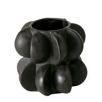 VASE  - Schwarz, Basics, Keramik (16,5/15,3cm) - Boltze Home