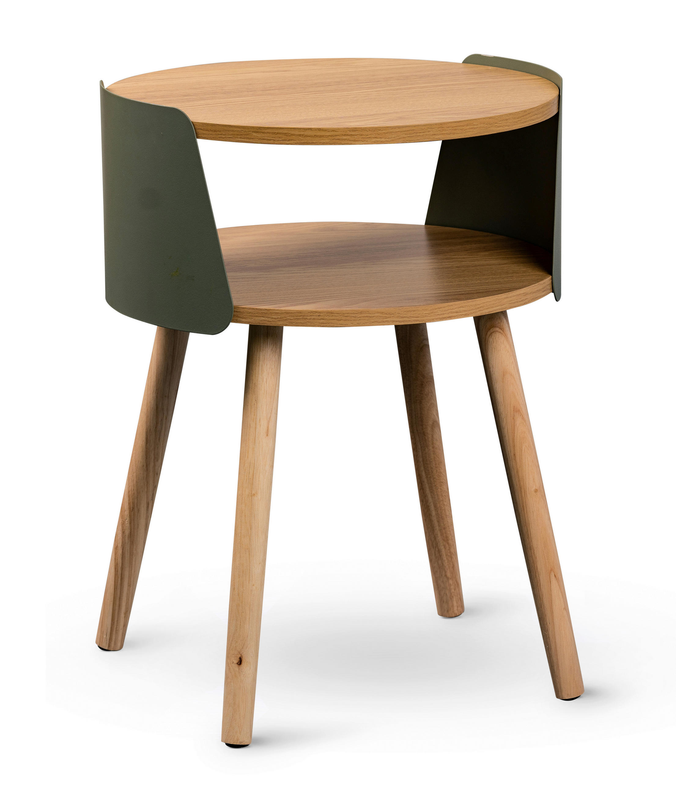 BEISTELLTISCH in Holz, Metall, Holzwerkstoff 40/40/55 cm  - Eichefarben/Grün, Design, Holz/Holzwerkstoff (40/40/55cm) - Xora