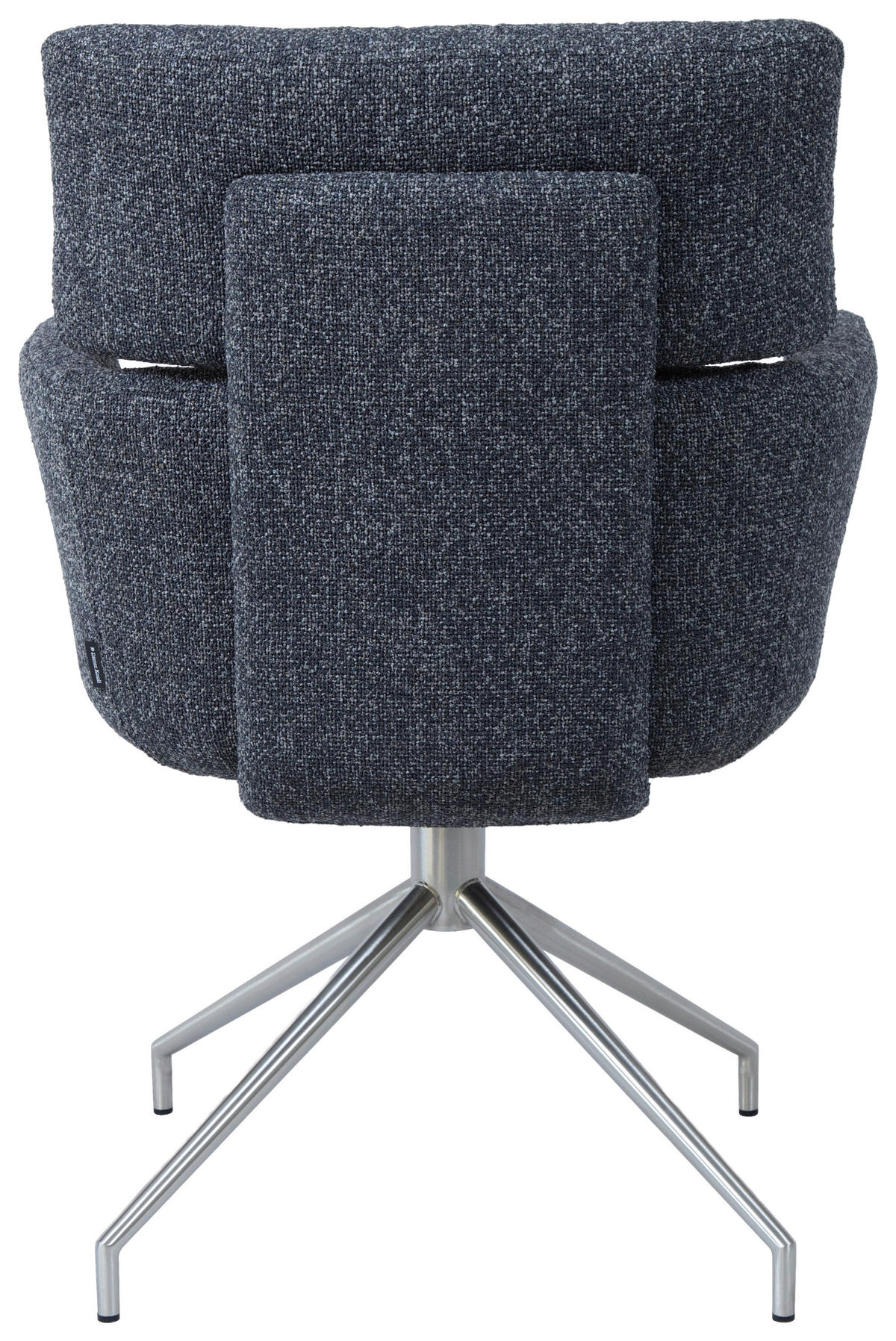 ARMLEHNSTUHL  Sitzfläche 360° drehbar, automatische Rückholfunktion Webstoff  Edelstahlfarben, Dunkelgrau  - Edelstahlfarben/Dunkelgrau, Design, Textil/Metall (62/92/66cm) - Dieter Knoll