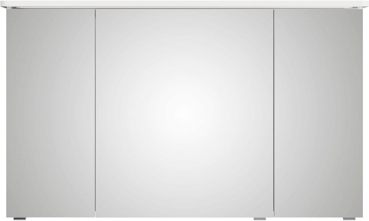 SPIEGELSCHRANK 120/72,2/17 cm  - Weiß Hochglanz, Basics, Glas/Holzwerkstoff (120/72,2/17cm) - Sadena