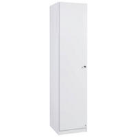 DREHTÜRENSCHRANK 1-türig Weiß  - Weiß, Basics, Holzwerkstoff (47/197/54cm) - Xora