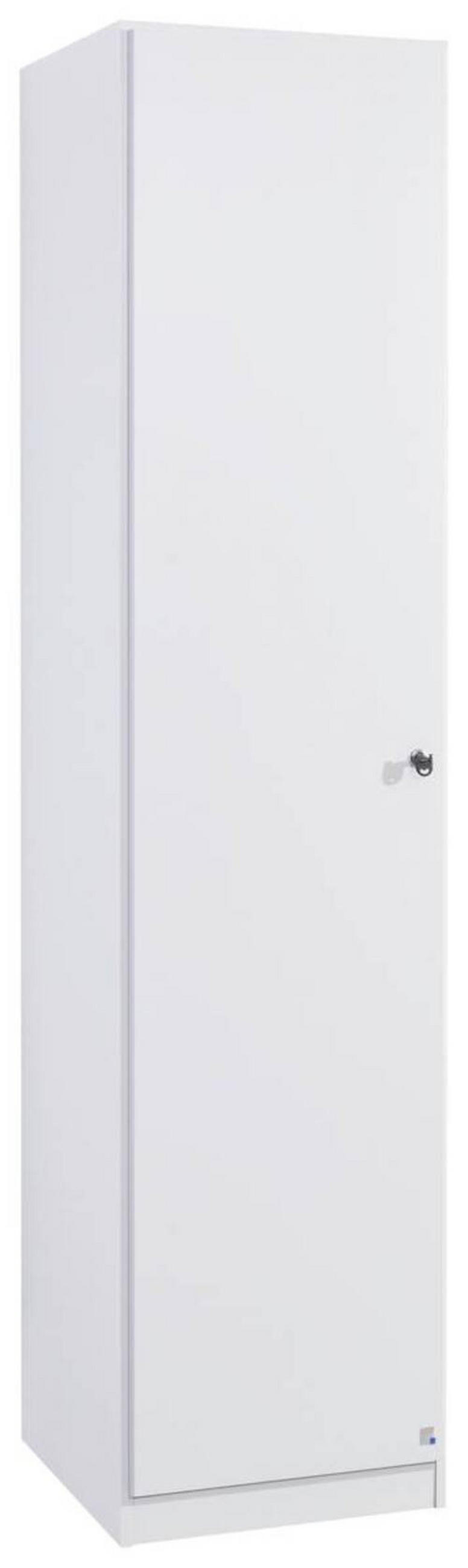 DREHTÜRENSCHRANK 1-türig Weiß  - Weiß, Basics, Holzwerkstoff (47/197/54cm) - Xora