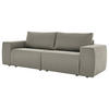 2-SITZER-SOFA in Webstoff Braun  - Schwarz/Braun, Design, Kunststoff/Textil (242/87/89cm) - LOOKS by W.Joop