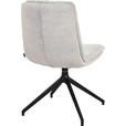 STUHL - Hellgrau/Schwarz, Design, Textil/Metall (49/90/68cm) - Johann Jakob