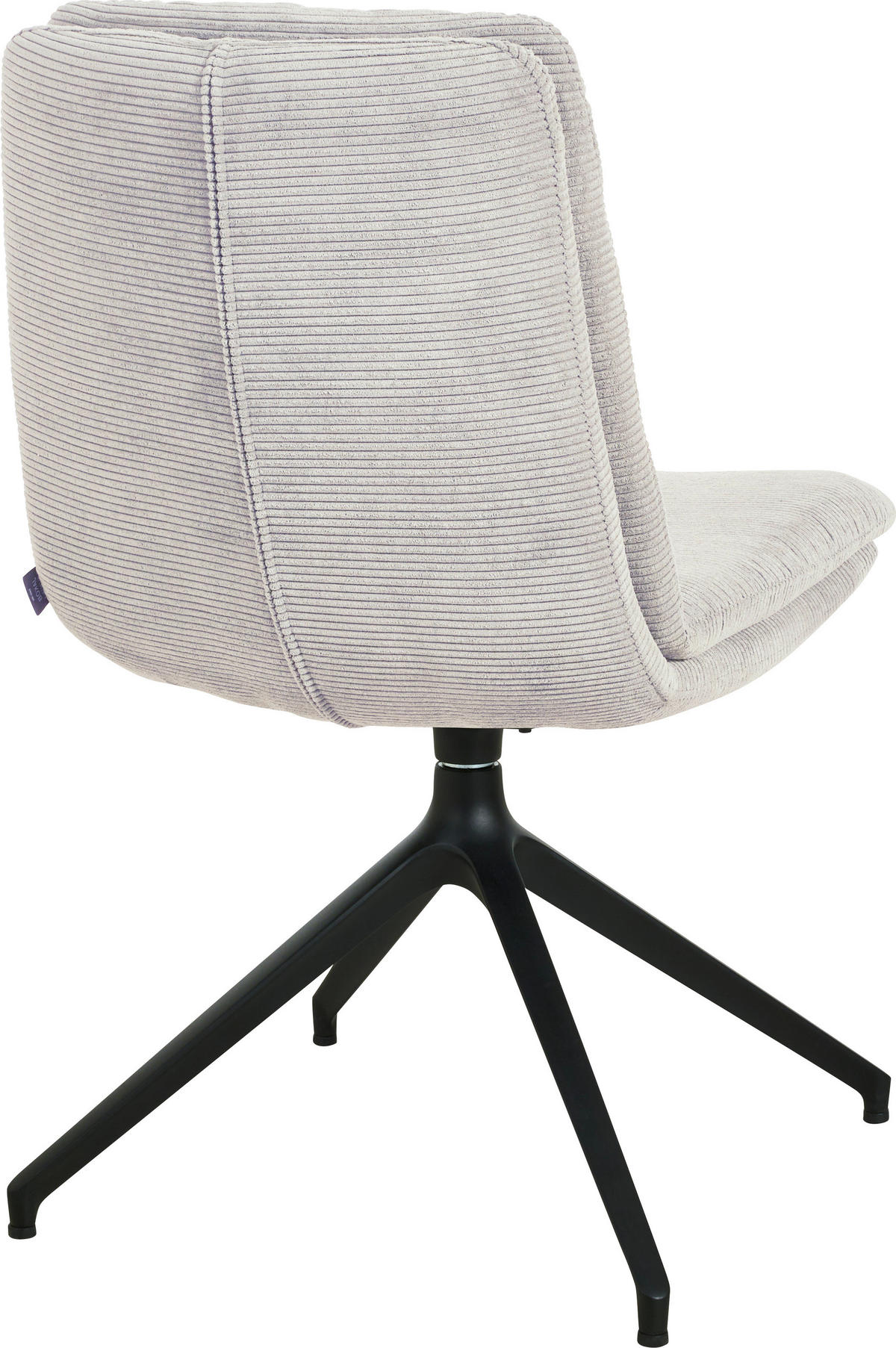STUHL  in Cord  - Hellgrau/Schwarz, Design, Textil/Metall (49/90/68cm) - Johann Jakob