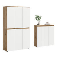 GARDEROBENSCHRANK  in 235/175/37 cm  - Eichefarben/Schwarz, Design, Holzwerkstoff/Kunststoff (235/175/37cm) - Livetastic