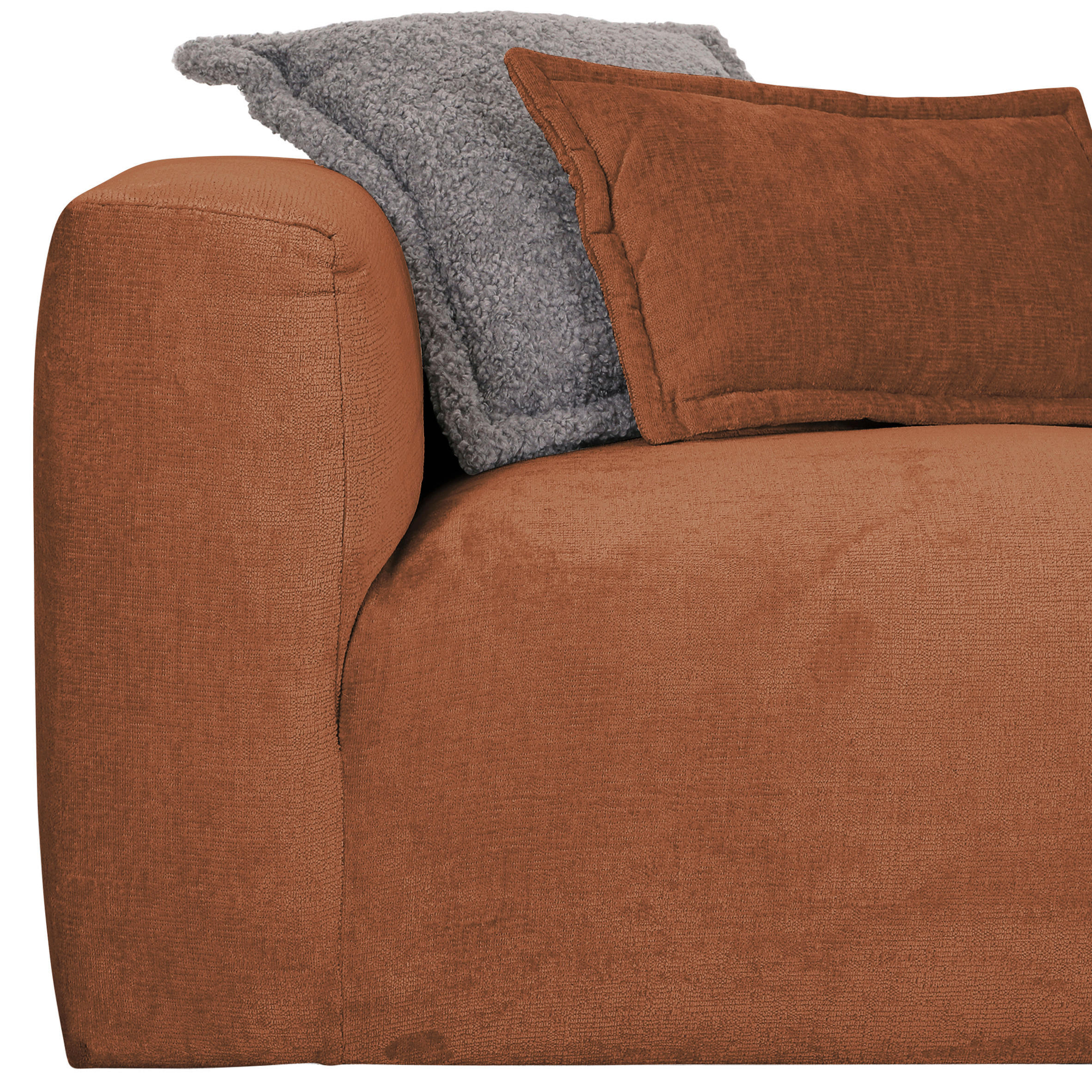 ECKSOFA Braun Chenille  - Schwarz/Braun, Design, Kunststoff/Textil (280/175cm) - Landscape