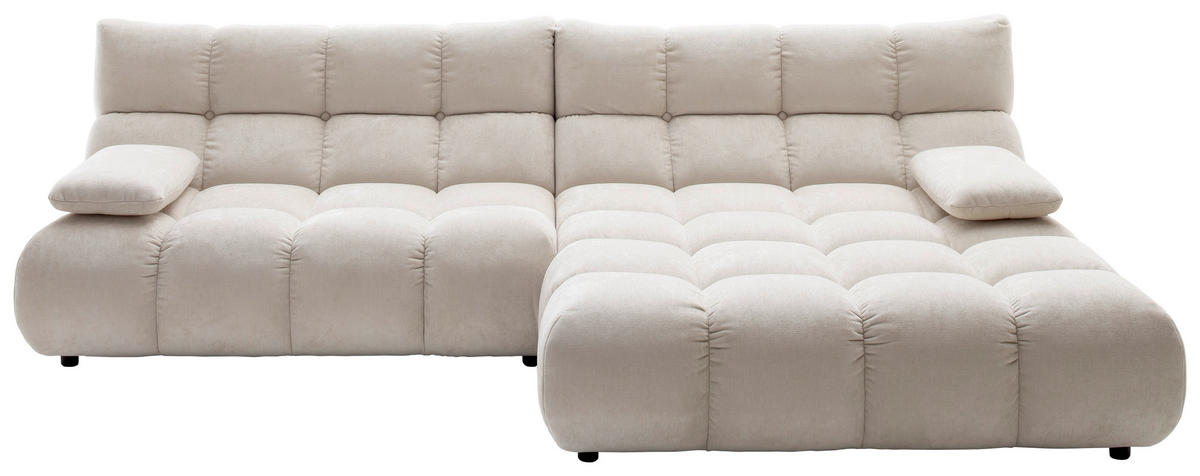 ECKSOFA  in Chenille Naturfarben  293/178 cm  - Schwarz/Naturfarben, Design, Kunststoff/Textil (293/178cm) - Pure Home Lifestyle