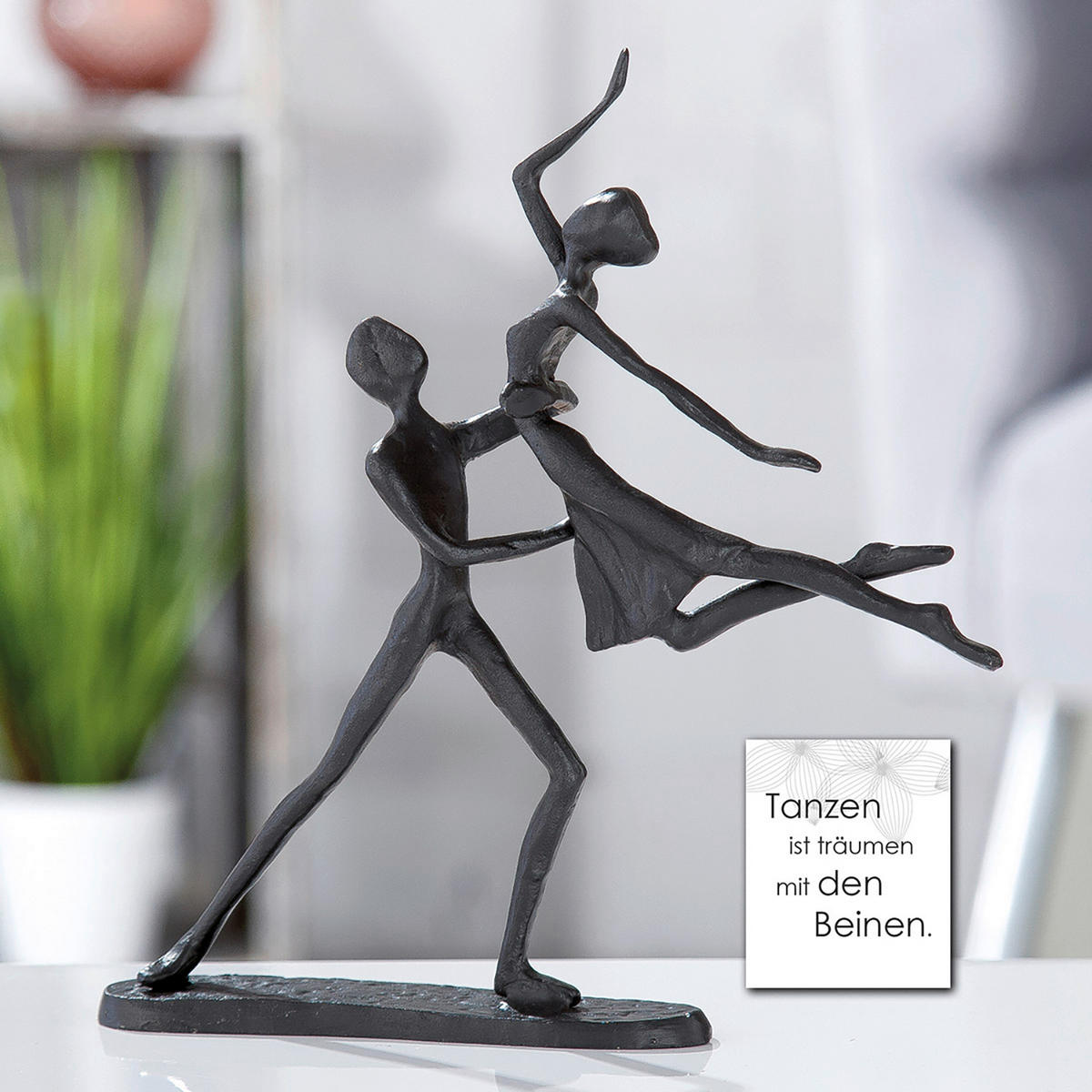 SKULPTUR - Graubraun, LIFESTYLE, Metall (20/17,5/8cm)