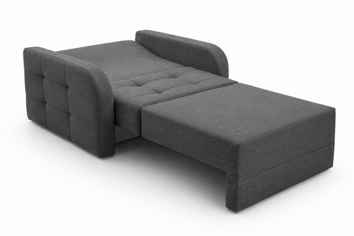 SCHLAFSESSEL ARIZONA 80 Grau  inkl.  - Schwarz/Grau, Design, Kunststoff/Textil (100/90/101cm) - MID.YOU