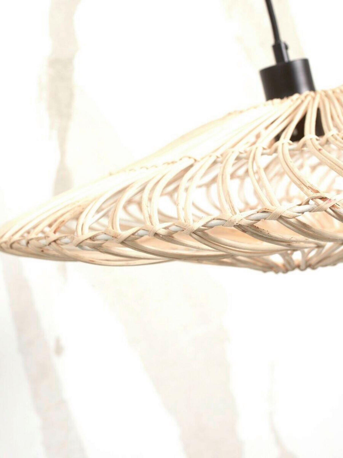 STOJACÍ LAMPA, 73/55/176 cm - bílá, Trend, přírodní materiály (73/55/176cm) - Good & Mojo