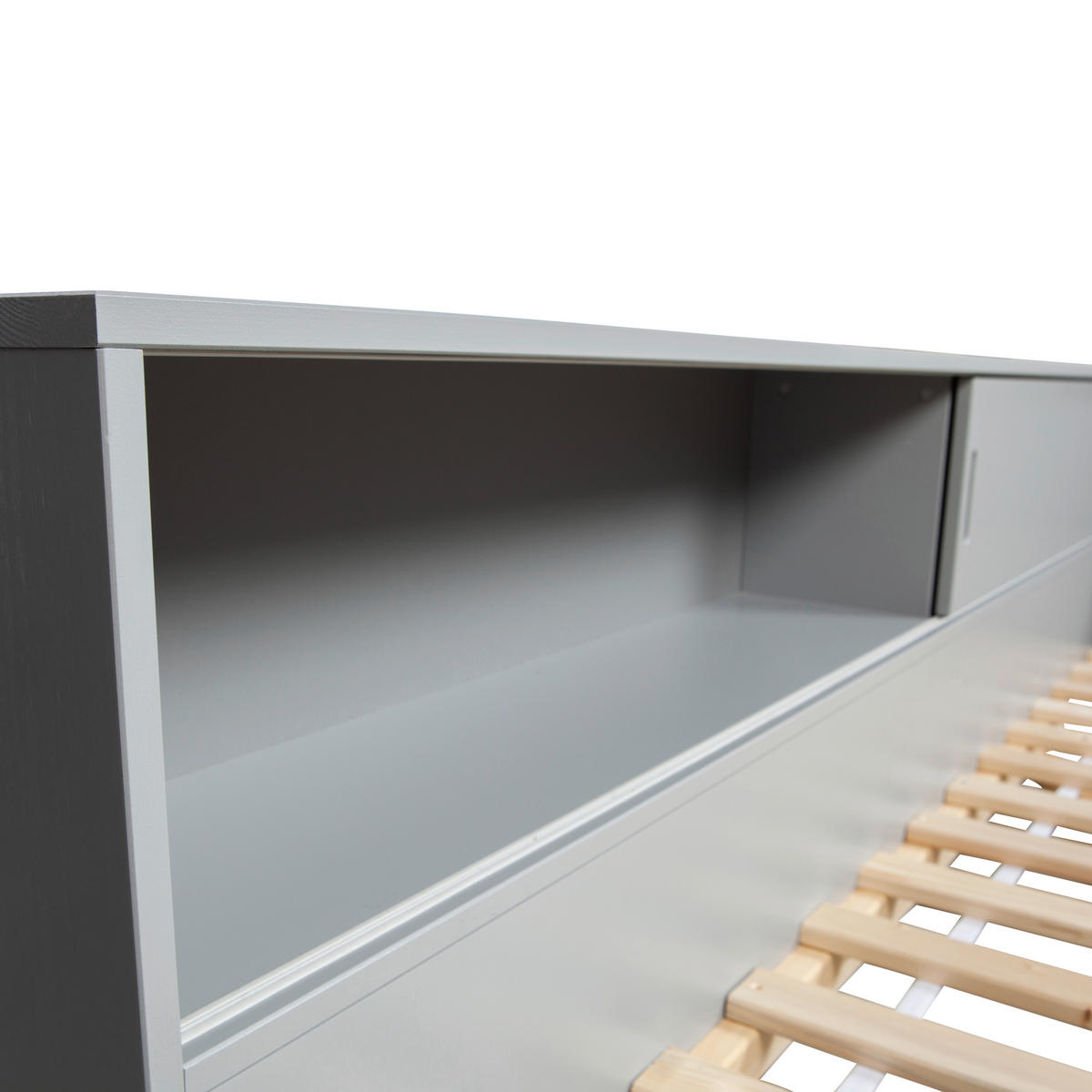 BETT 90/200 cm  in Grau  - Grau, Design, Holz (90/200cm) - Livetastic