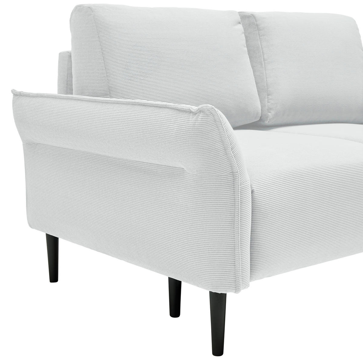 2-SITS SOFFA i textil silver  - silver/svart, Modern, trä/textil (150/85/92cm) - MID.YOU