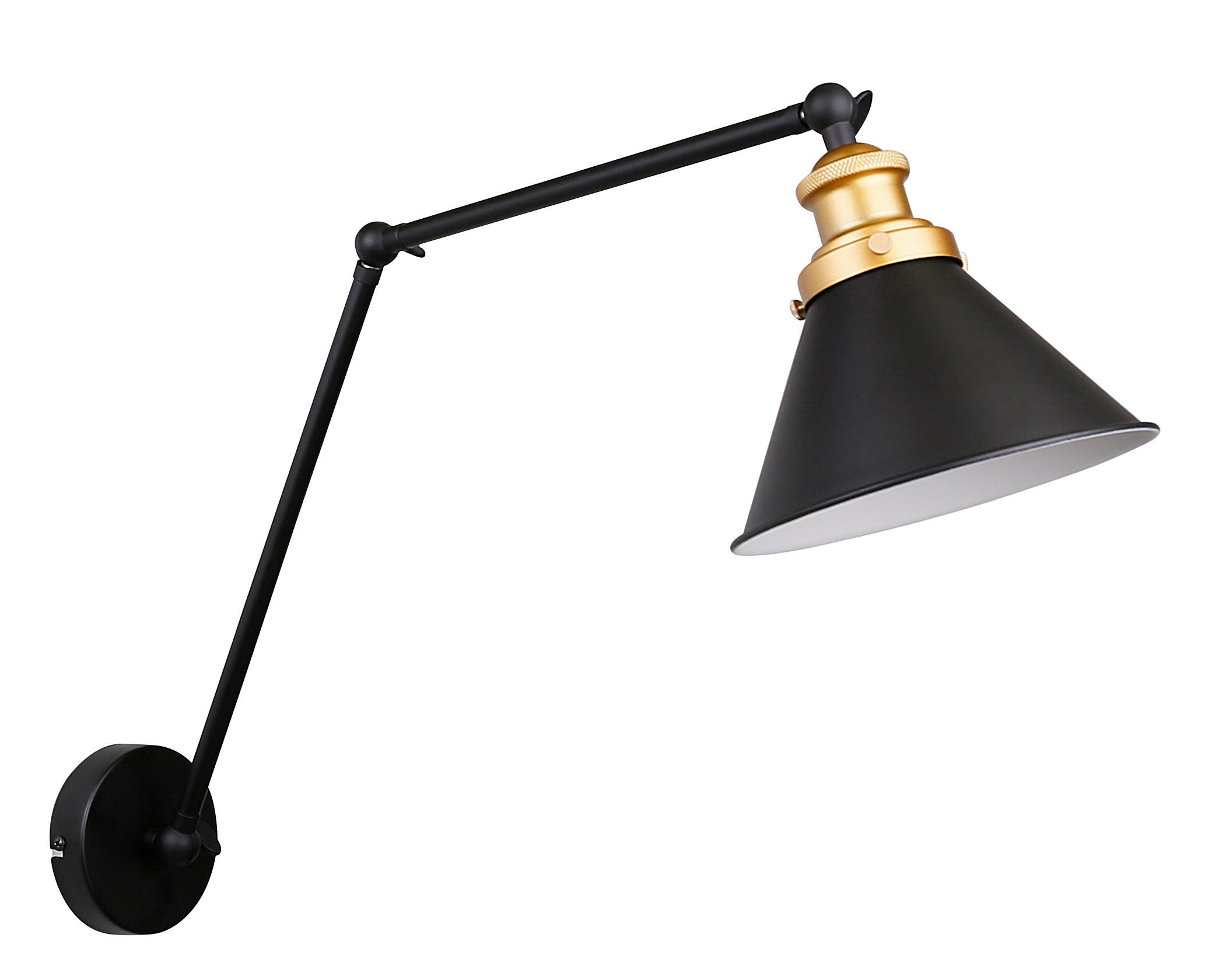 WANDLEUCHTE 18/54/38 cm   - Schwarz, Basics, Metall (18/54/38cm)