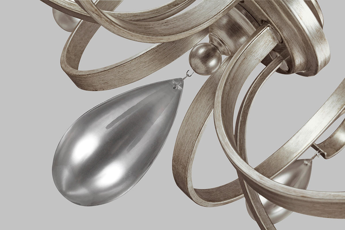 TAKKRONA Elstead Dewitt 77.5/102.9 cm  - silver, Klassisk, metall (77.5/102.9cm) - Elstead Lighting