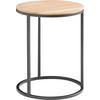 BEISTELLTISCH in Metall 39/39/54 cm  - Eiche Bianco/Schwarz, Design, Holz/Metall (39/39/54cm) - Johann Jakob