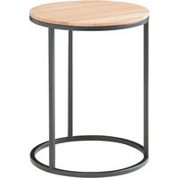 BEISTELLTISCH in Metall 39/39/54 cm  - Eiche Bianco/Schwarz, Design, Holz/Metall (39/39/54cm) - Johann Jakob