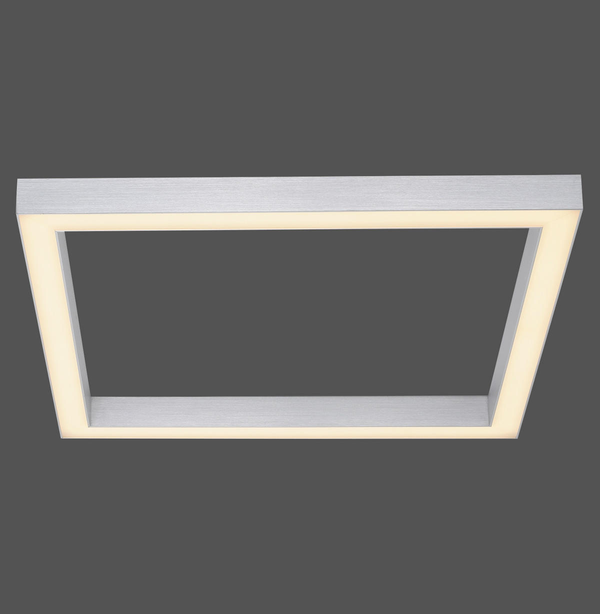 LED-DECKENLEUCHTE 55/55/3,9 cm   - Alufarben, Design, Kunststoff/Metall (55/55/3,9cm) - Neuhaus PURE