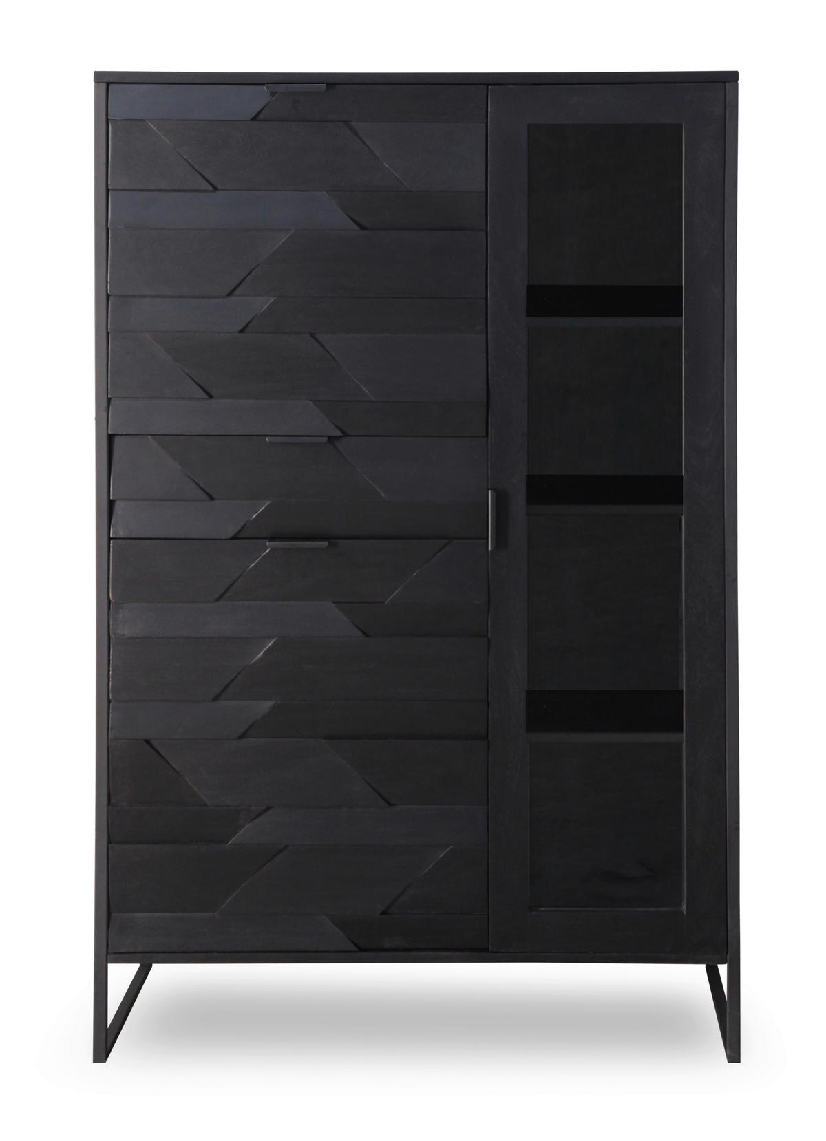 HIGHBOARD  in 95/148/40 cm  - Schwarz, Trend, Holz/Metall (95/148/40cm) - Ambia Home