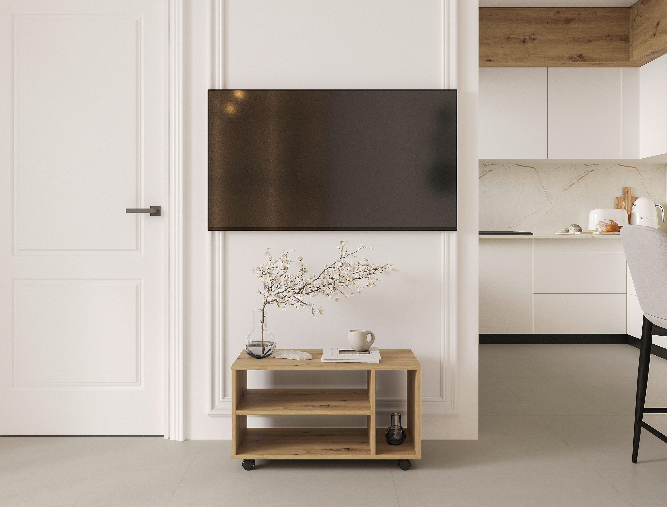 TV-ELEMENT - Eiche Artisan, Basics, Holzwerkstoff (73,5/42/33,5cm) - Boxxx