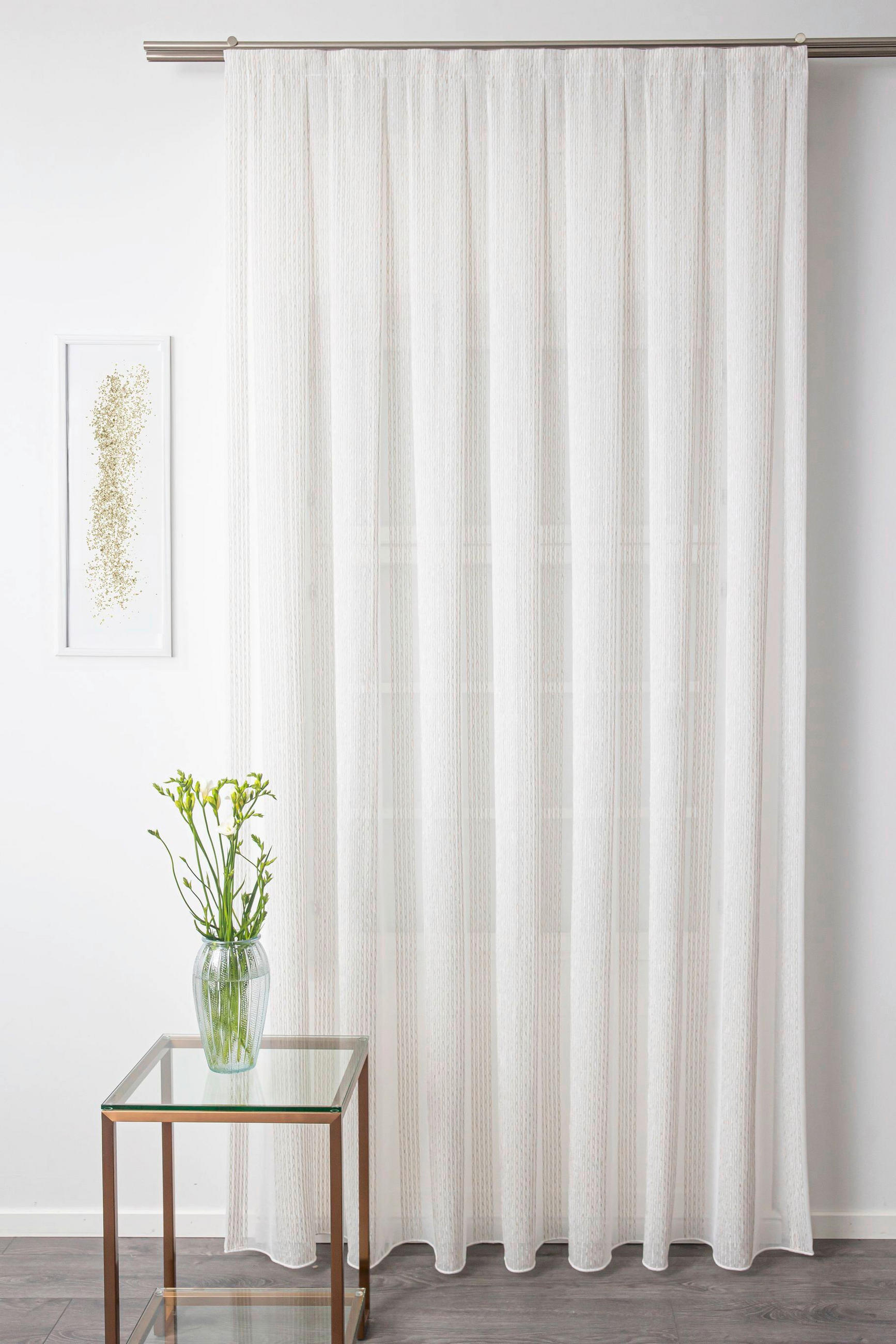 MATERIJAL ZA ZAVESE bež - bež, Osnovno, tekstil (300cm)