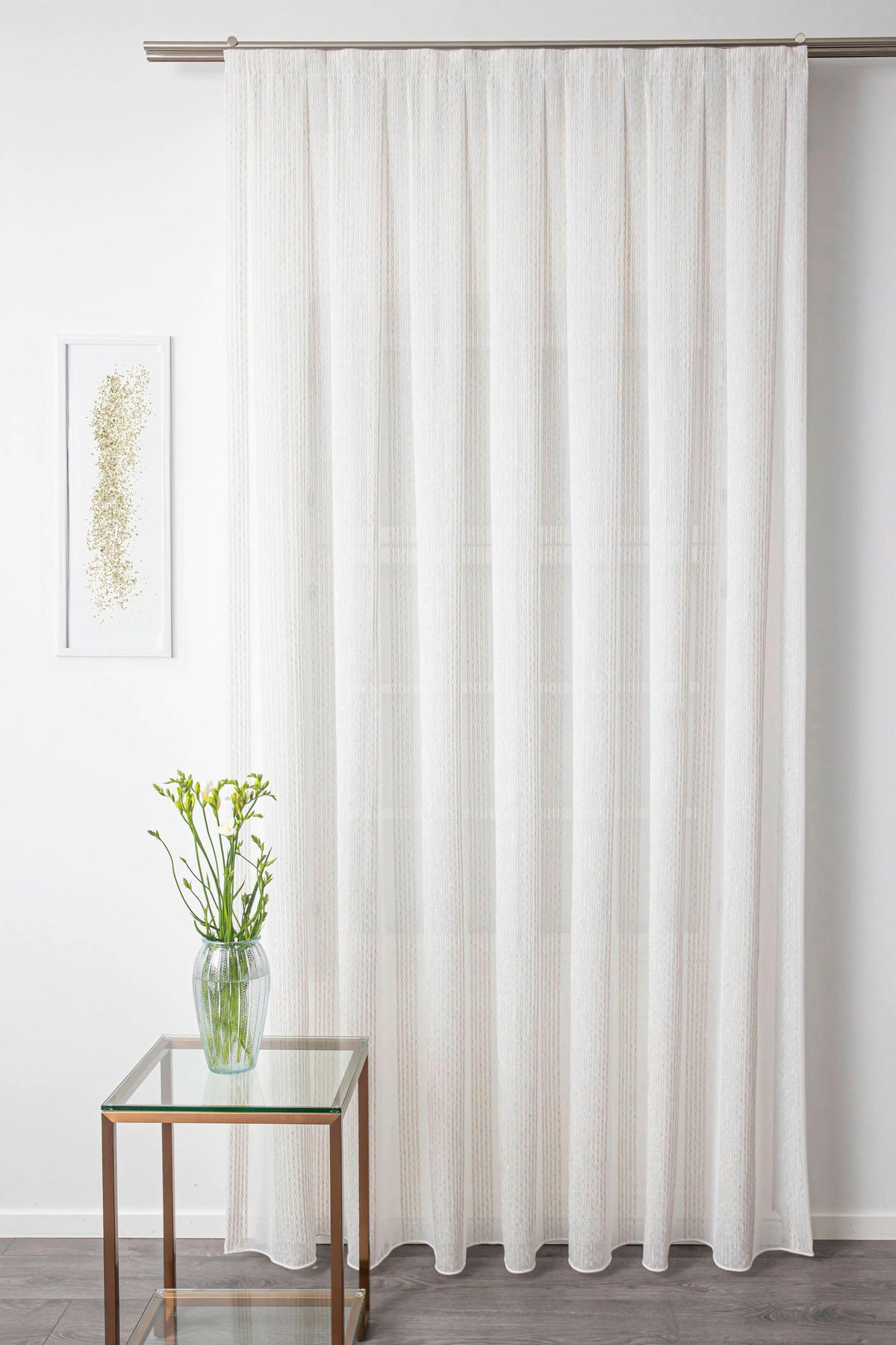 MATERIJAL ZA ZAVESE bež - bež, Osnovno, tekstil (300cm)