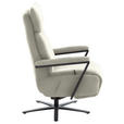 RELAXSESSEL in Textil Creme  - Creme/Schwarz, Design, Textil/Metall (68/117/85cm) - Cantus
