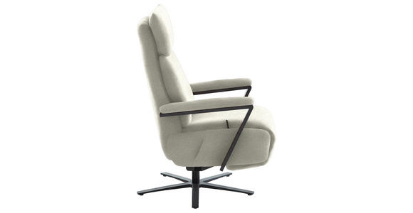 RELAXSESSEL in Textil Creme - Creme/Schwarz, Design, Textil/Metall (68/117/85cm) - Cantus