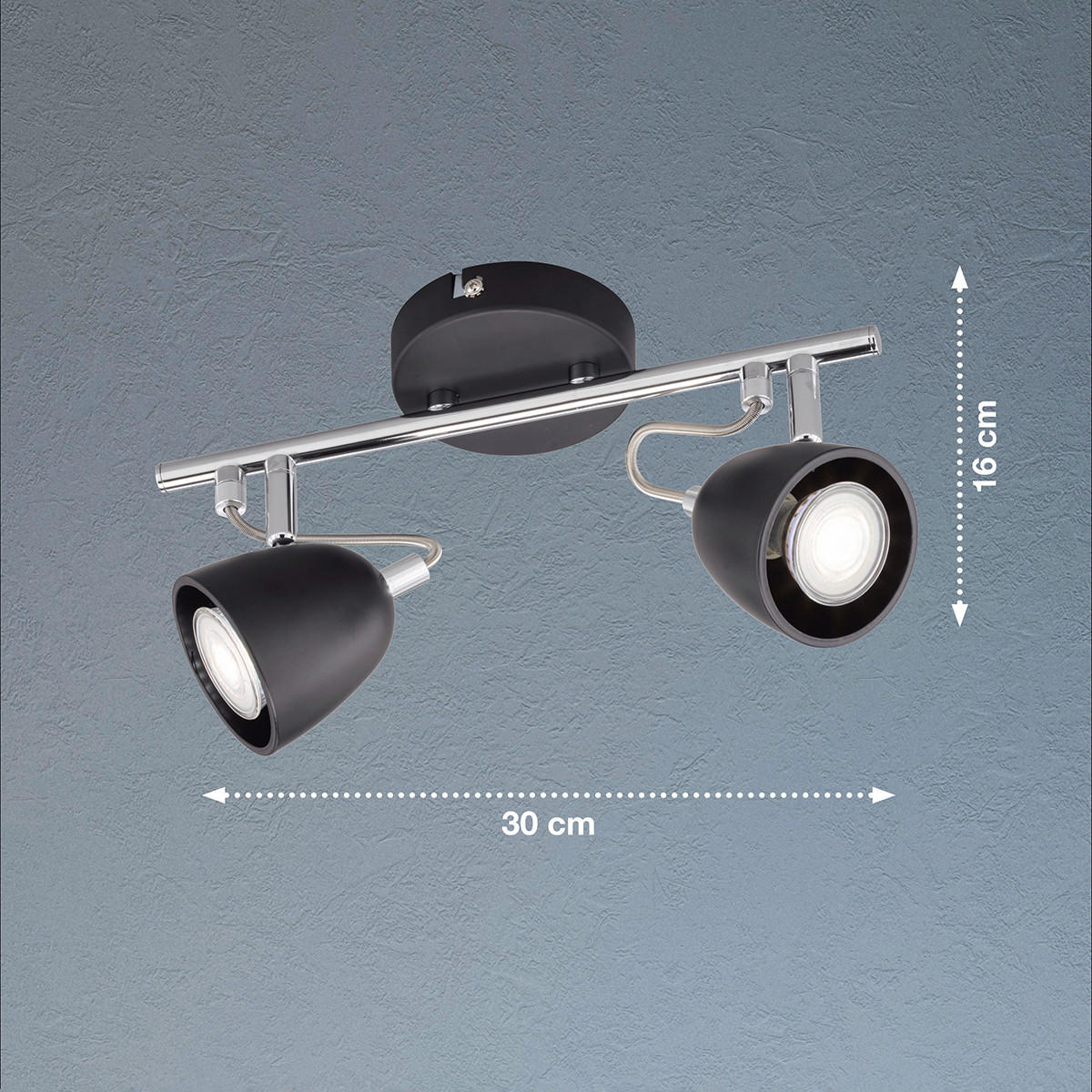 SVJETILJKA STROPNA  - boje nikla/boje kroma, Basics, metal (10/30cm)