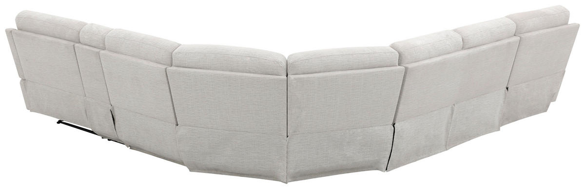 ECKSOFA Weiß Leinenoptik  - Schwarz/Weiß, KONVENTIONELL, Holz/Kunststoff (286/101/338cm) - Livetastic