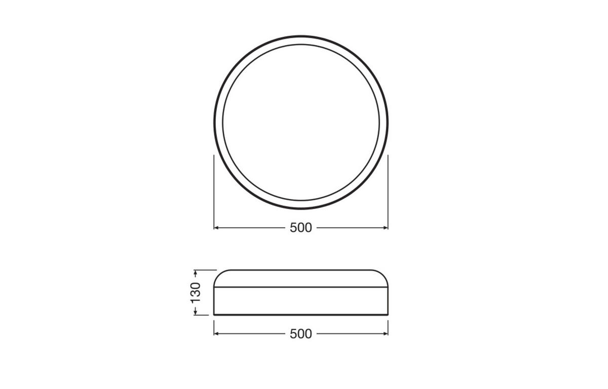 LED-DECKENLEUCHTE 50/13 cm   - Braun, Natur, Naturmaterialien/Metall (50/13cm) - Ledvance