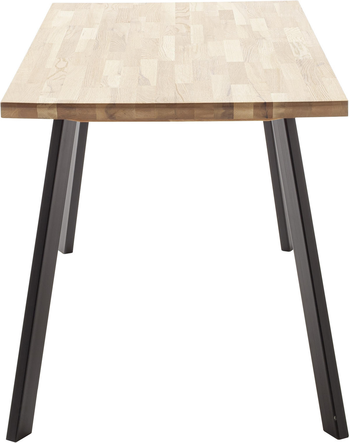 ESSTISCH in Holz 120/75/75 cm  - Wildeiche/Schwarz, Natur, Holz/Metall (120/75/75cm) - Carryhome