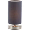 TISCHLEUCHTE Clarie 12/25,5 cm   - Silberfarben/Grau, KONVENTIONELL, Textil/Metall (12/25,5cm) - Brilliant