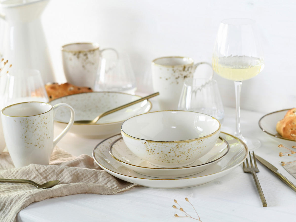 KOMPLETT SERVIS Nature Collection 20 delar  - cremefärgad, Basics, keramik - Creatable