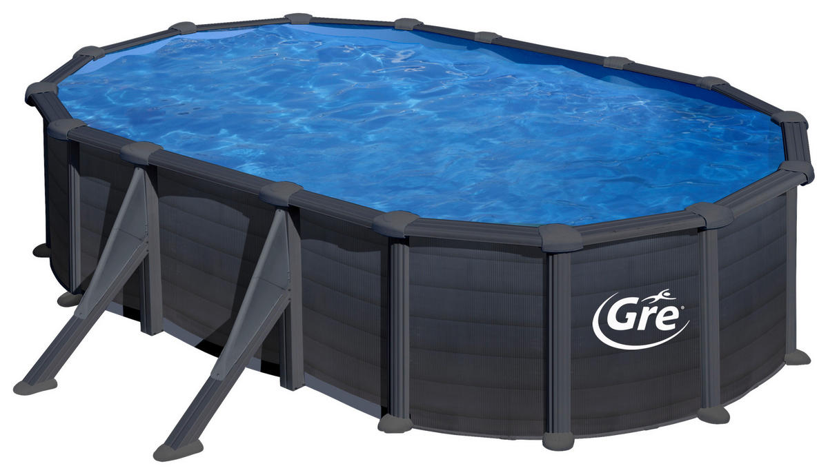 POOL SET GRE KITPROV508GF 2021 527/500/132 cm  - Graphitfarben, KONVENTIONELL (527/500/132cm) - Gre