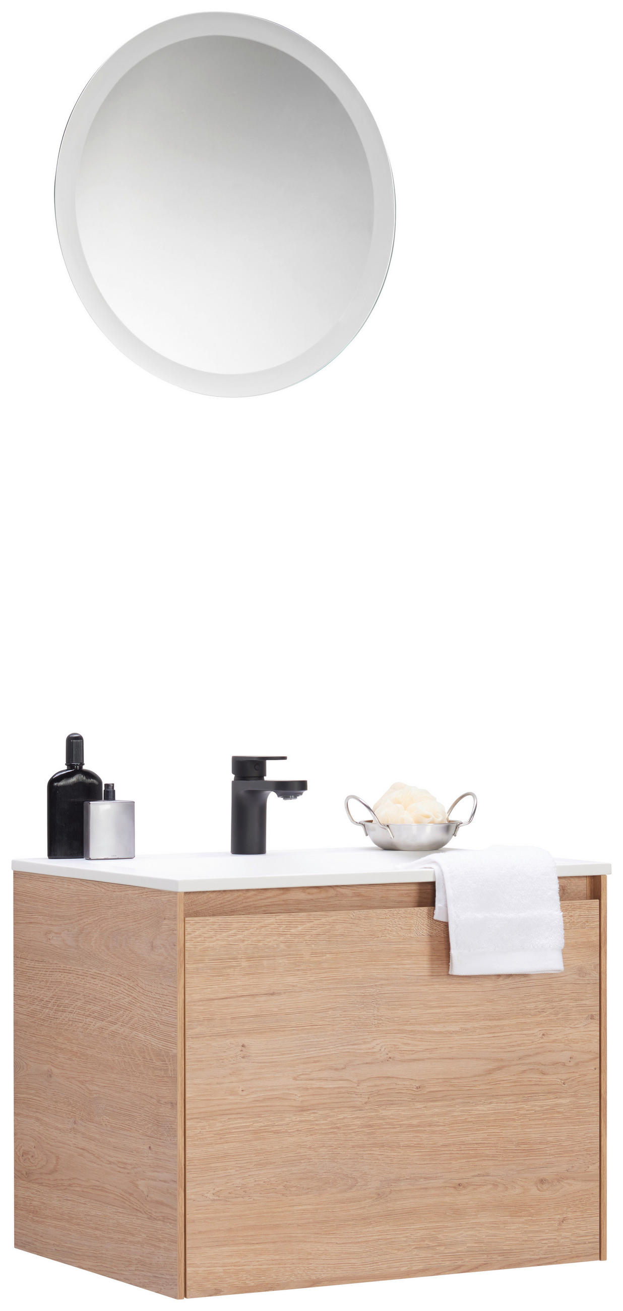BADEZIMMER  in 60 cm  - Hellbraun/Naturfarben, KONVENTIONELL, Holzwerkstoff (60cm) - Emilio Belluti
