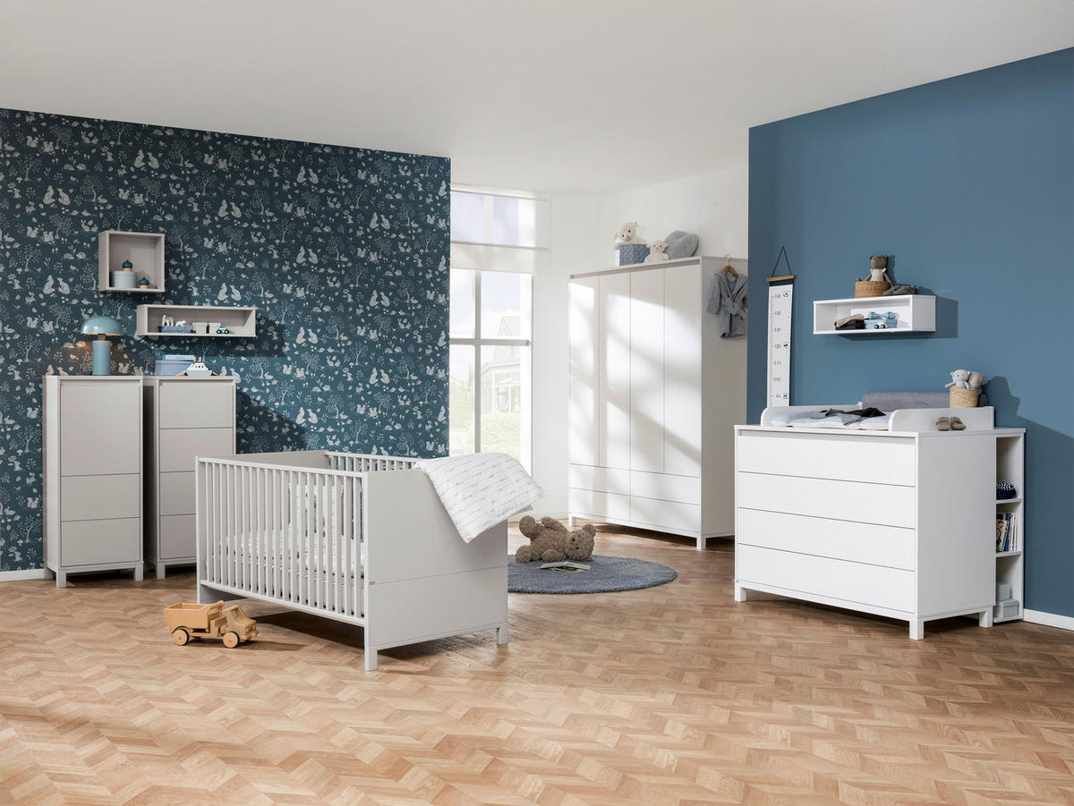 HIGHBOARD Olli Highboard 4S, 48,4/119,7/40,1 cm, 4 Schublade(n)  - Weiß, Basics, Holzwerkstoff (48,4/119,7/40,1cm) - Paidi