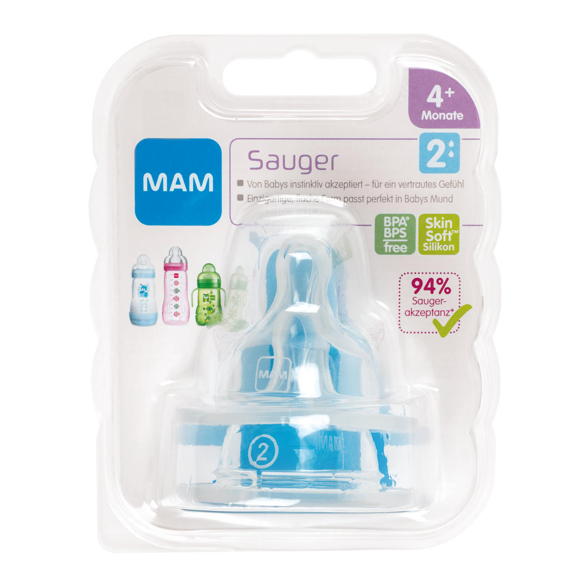 FLÄSCHCHENSAUGER  - Transparent, Basics, Kunststoff - MAM