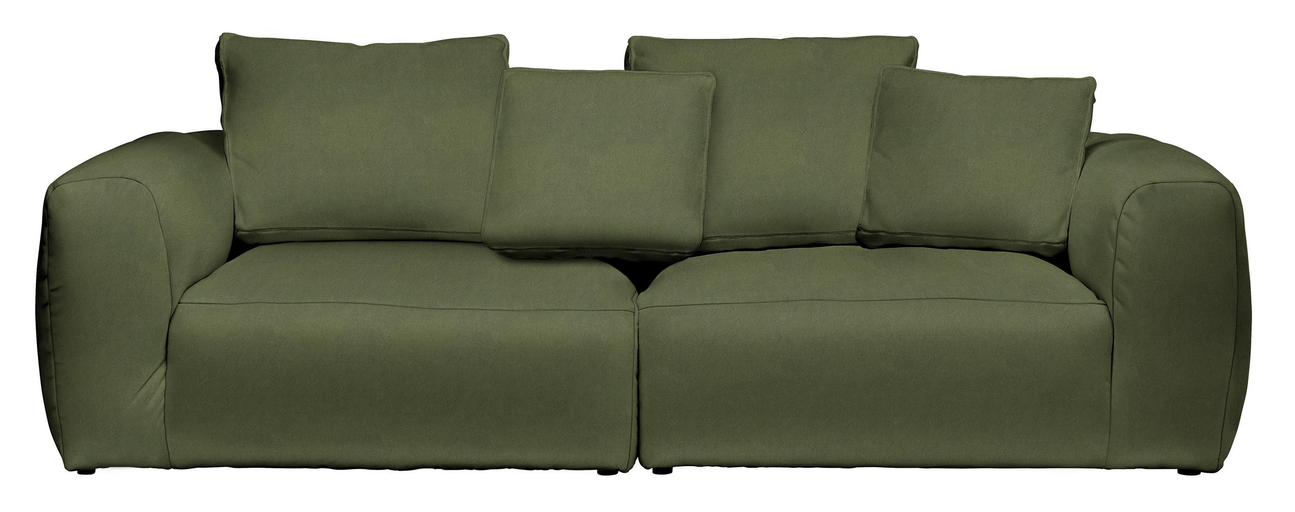 BIGSOFA Samt Dunkelgrün  - Dunkelgrün/Schwarz, MODERN, Kunststoff/Textil (260/70/122cm) - Carryhome