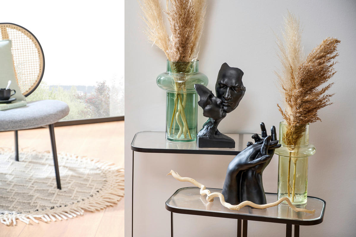 SCULPTURĂ - negru, Design, plastic (18/26/12cm) - Ambia Home