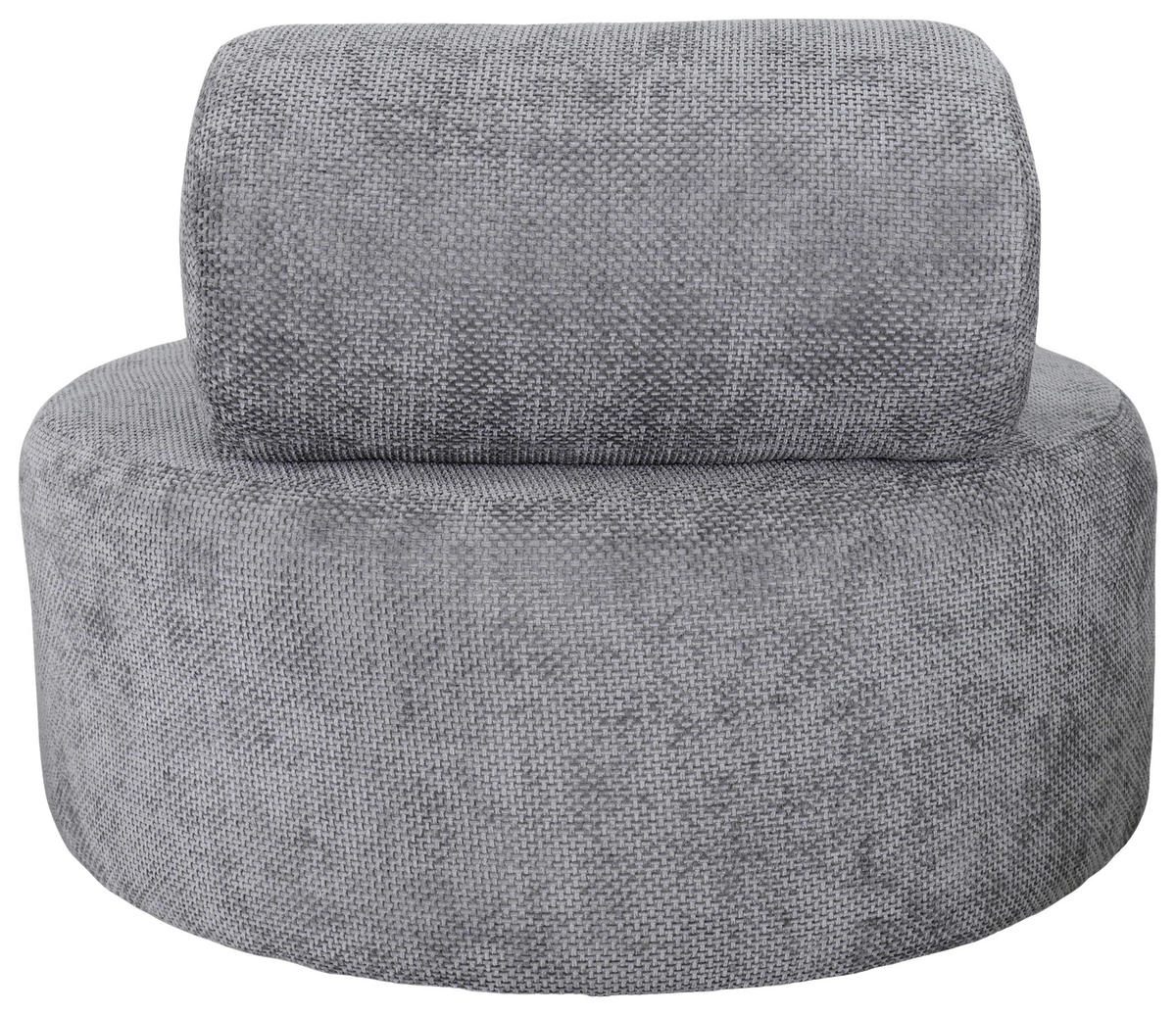 SESSEL in Struktur Grau  - Schwarz/Weiß, Basics, Textil/Metall (88/70/88cm) - Livetastic