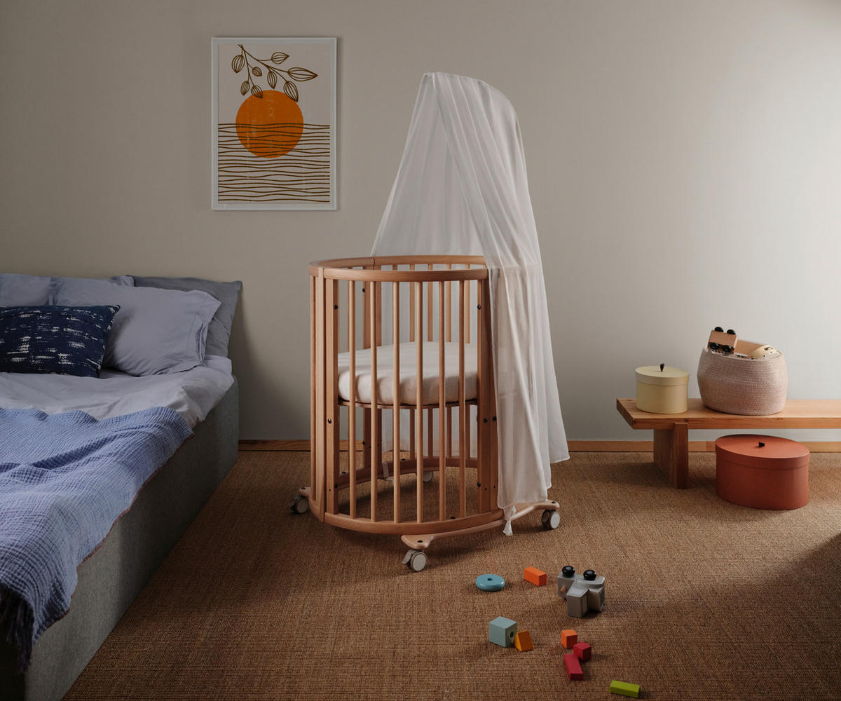 GITTERBETT Sleepi MINI V3  82/67/87 cm   - Naturfarben, Basics, Holz (82/67/87cm) - Stokke