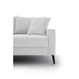 ECKSOFA  in Cord Elfenbein  173/280 cm  - Elfenbein/Schwarz, KONVENTIONELL, Textil/Metall (173/280cm) - Hom`in